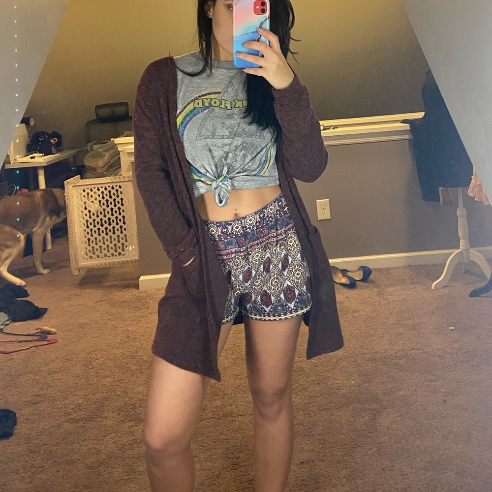 Burgundy cardigan